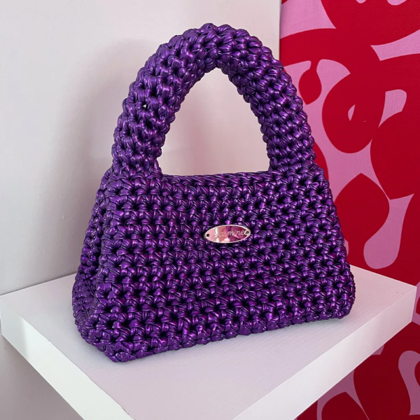 Mini Metallic Handbag – Metallic Purple