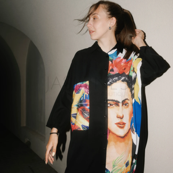 Καμιζόλ Φόρεμα με Εκτύπωση Frida Kahlo