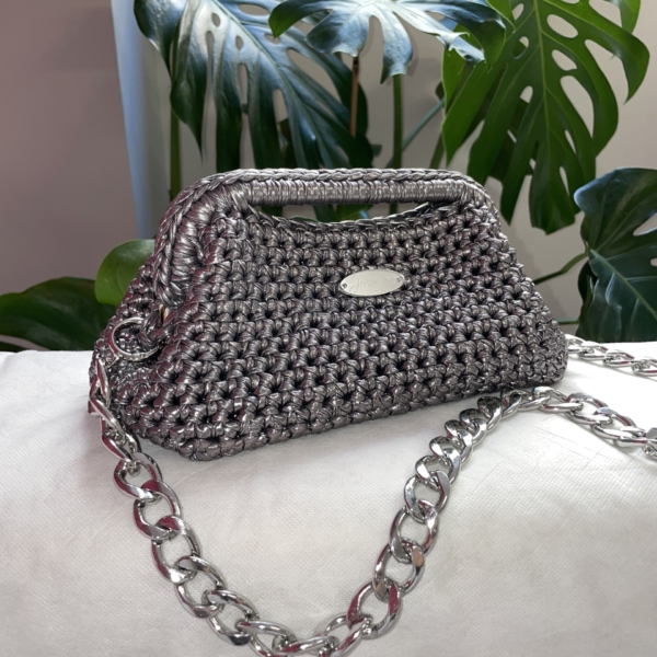 ‘Silver Grey’ metallic bag