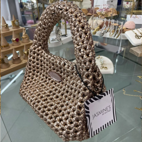 Mini Metallic Handbag – Champagne Gold