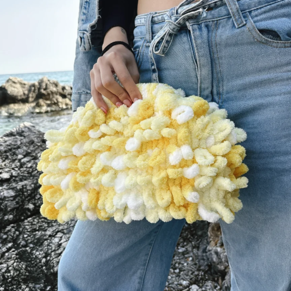 Lemon Mix (Yellow & White) Puffy Bag