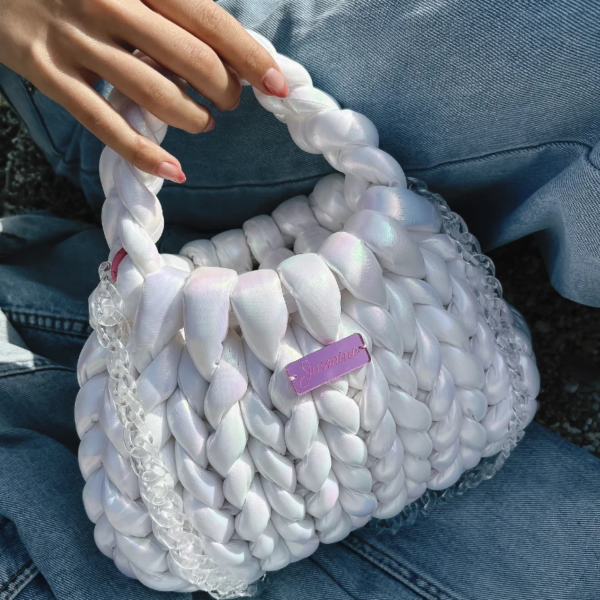 Pearl White Marshmallow Bag