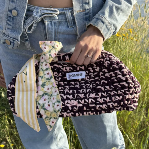 Berry Blush Cotton Clutch