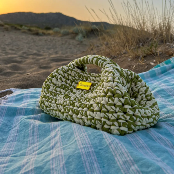 Mediterranean Green Cotton Clutch