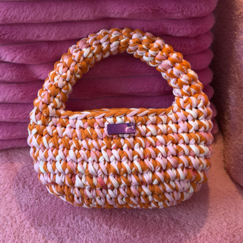 Cotton Crochet Handbag – Sunset Mix