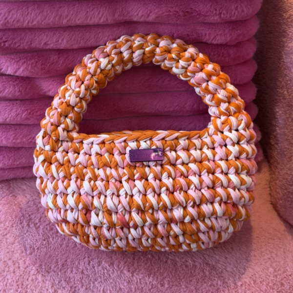 Cotton Crochet Handbag – Sunset Mix
