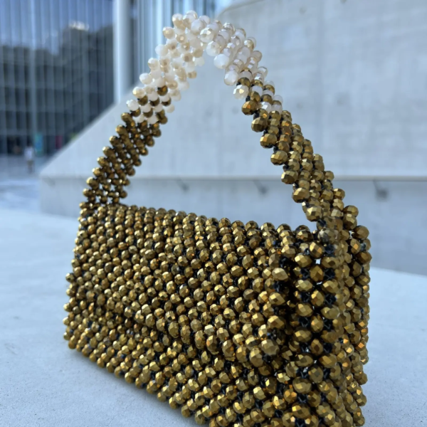 Champagne Bronze Crystal Bag