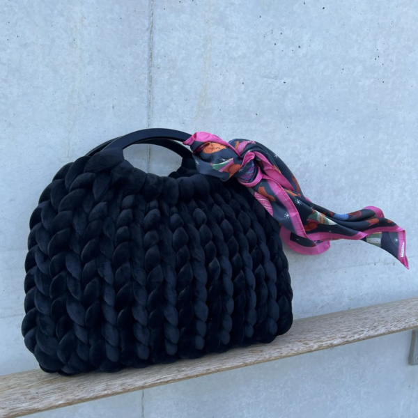 Midnight Velvet Marshmallow Handbag