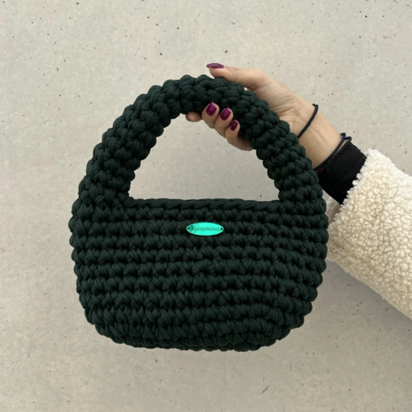 Deep Forest – Cotton Crochet Handbag